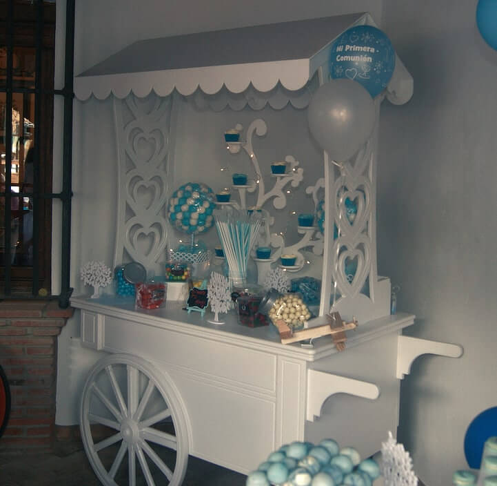 Carrito de dulces para celebraciones